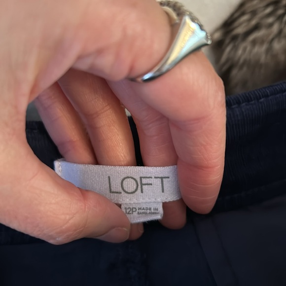 LOFT Navy Wide Leg Corduroy Pants - Picture 5 of 13